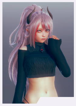 《AI少女》時尚黑毛衣女魅魔MOD