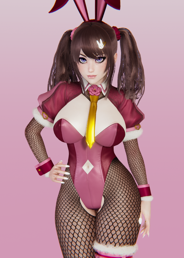 《AI少女》粉色系雙馬尾兔耳娘MOD