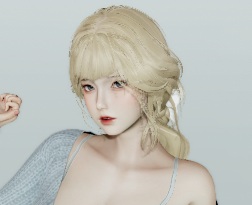 《AI少女》單肩毛衣白發美少女MOD