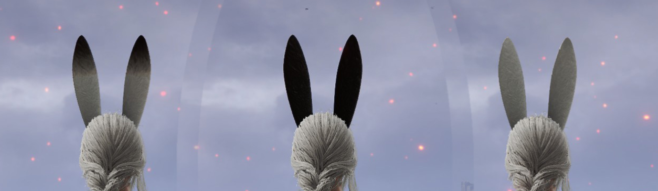 《艾爾登法環》三種顏色兔耳朵替換多種頭盔MOD