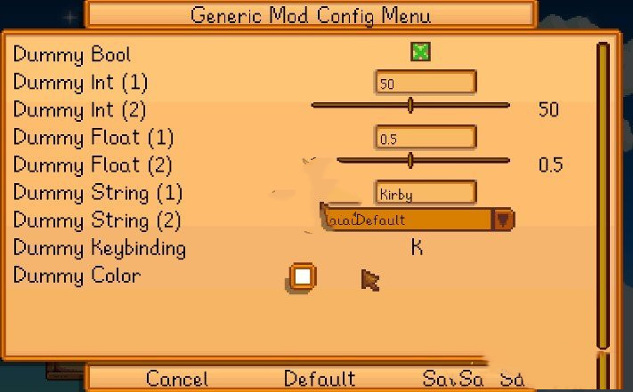 《星露谷物語》Mod設置菜單v1.7.0