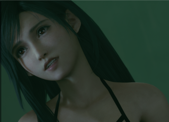 《最終幻想7：重制版》蒂法魅人黑色絲帶連體泳裝MOD
