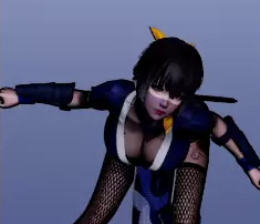 《AI少女》清涼藍衣誘人身材女忍者MOD