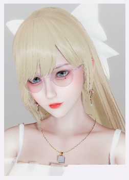 《AI少女》白色連衣裙金發(fā)眼鏡少女MOD