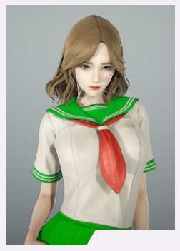 《AI少女》綠色校服之金發美少女MOD