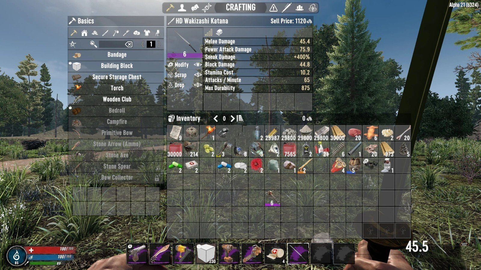 《七日殺》War3zuk的高清武士刀A21MOD