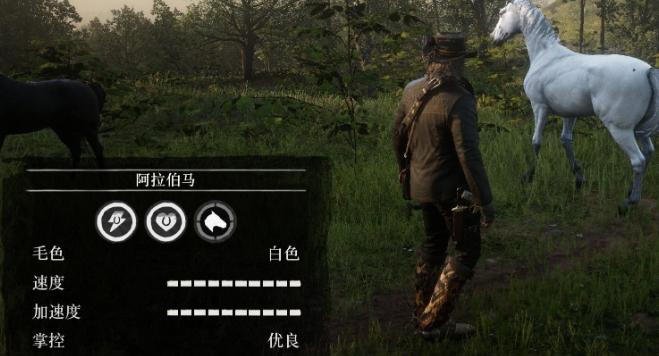 《荒野大鏢客2》滿屬性白色阿拉伯馬MOD