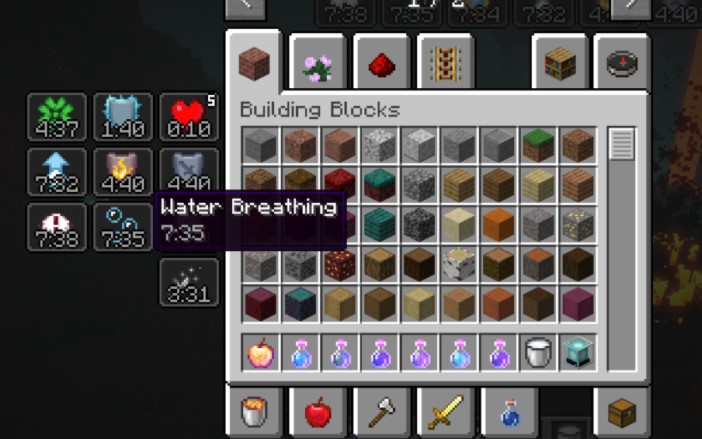 《我的世界》1.18.1可配置藥水效果顯示優化MOD