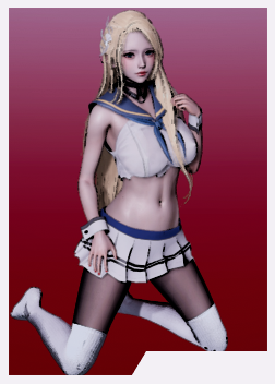 《AI少女》金色長發(fā)露臍水手服御姐MOD