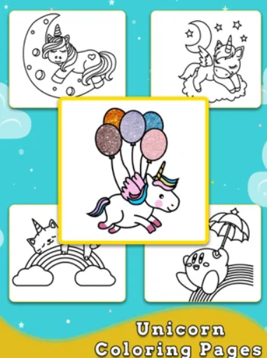獨角獸著色書閃光