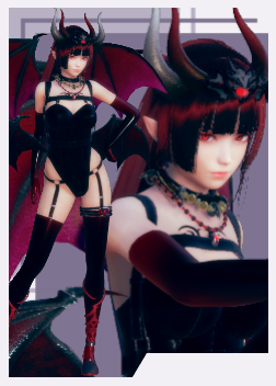 《AI少女》黑發紅瞳清涼緊身衣性感龍女MOD