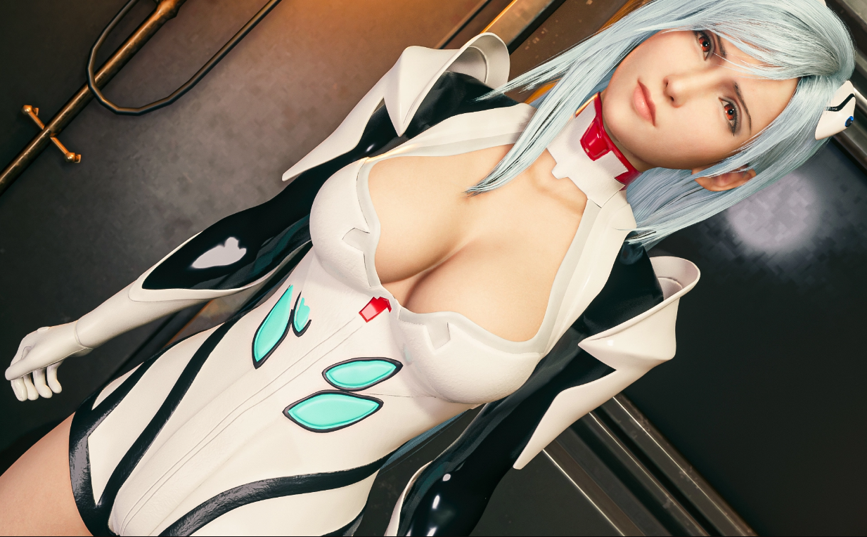 《最終幻想7：重制版》蒂法原本發(fā)型絕美cosEVA白綾波麗MOD