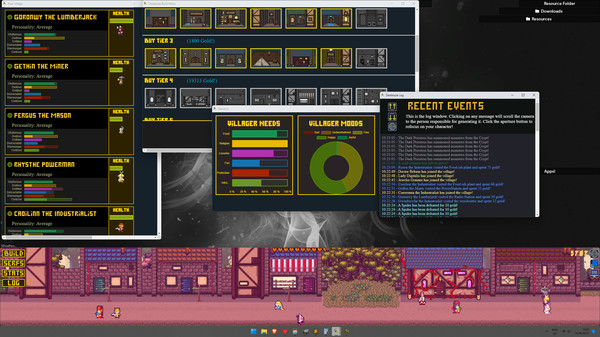 Desktopia：桌面村莊模擬器