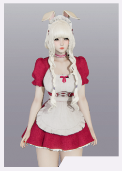 《AI少女》紅白女仆裝兔耳娘MOD