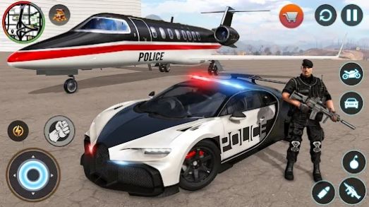 警察車警察與強盜