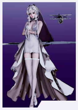 《AI少女》白色長發碧藍花嫁光輝MOD