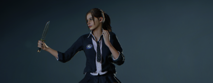 《生化危機(jī)2：重制版》克萊爾少女JK裝潔白皮膚MOD[兼容新版本]