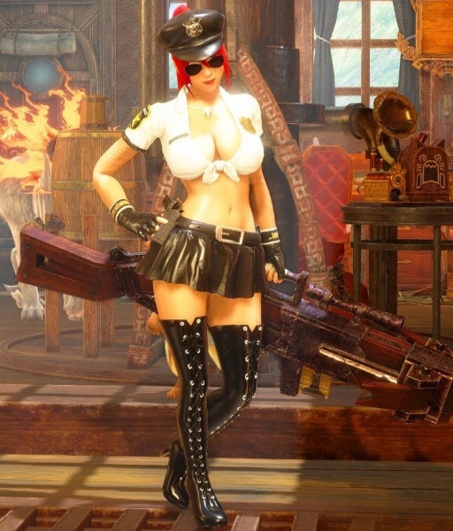 《怪物獵人：崛起》火辣性感女警套裝MOD