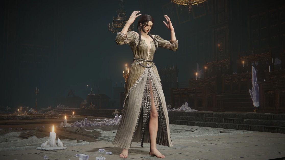 《艾爾登法環》瑪蓮妮亞裙裝無假肢MOD