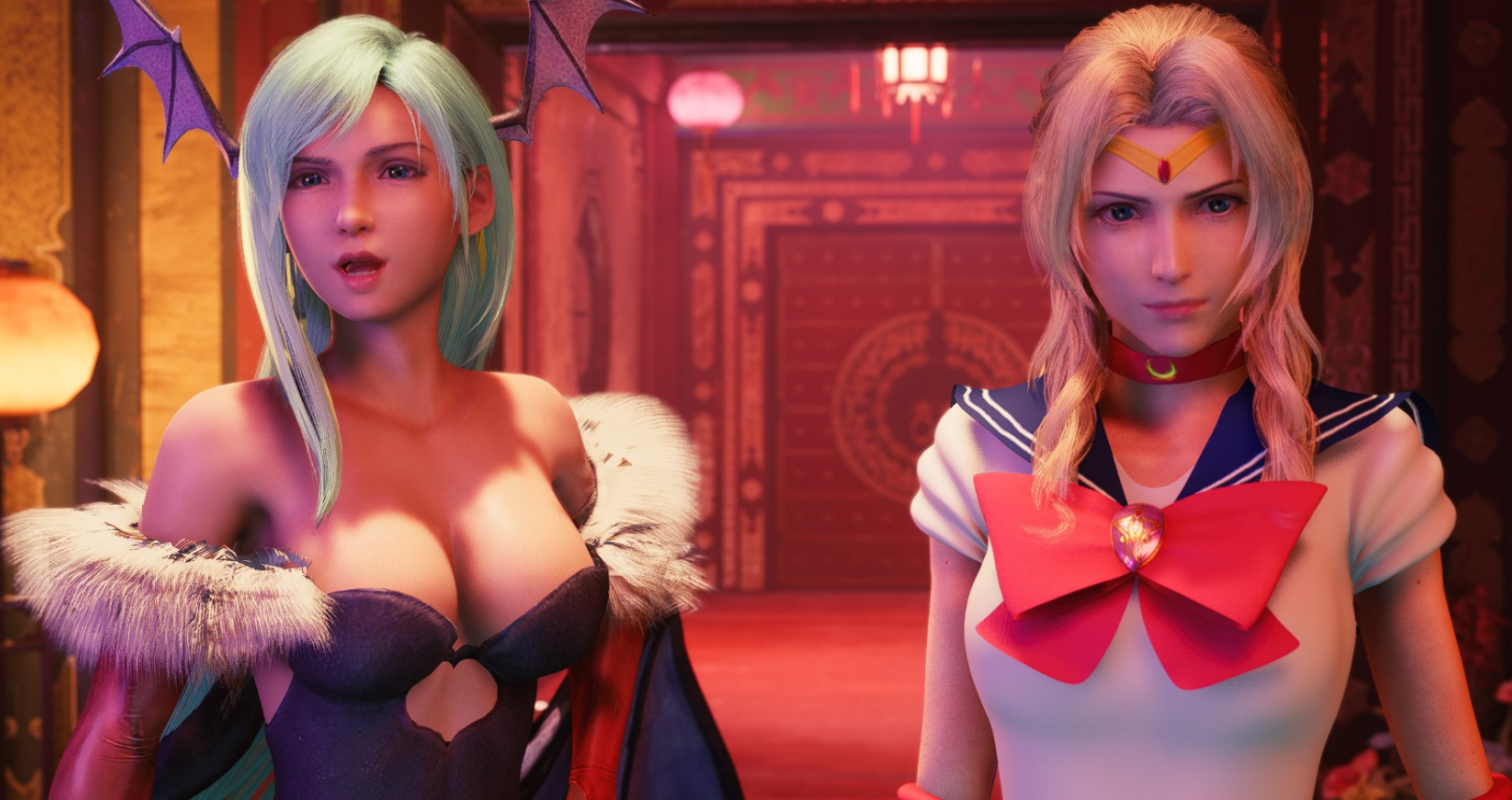 《最終幻想7：重制版》魅魔蒂法和水手服愛麗絲MOD