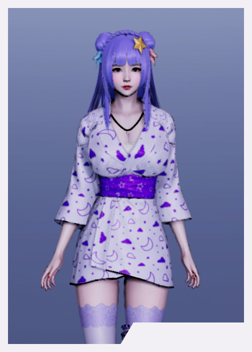 《AI少女》紫色系大胸美少女MOD
