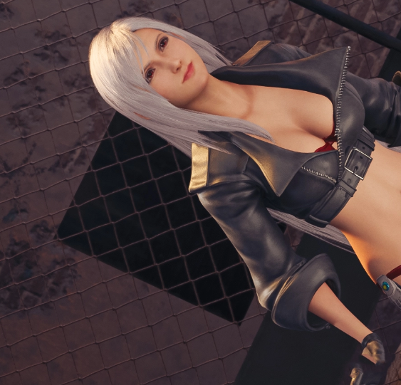 《最終幻想7：重制版》蒂法cos拳皇15安琪兒高冷灰色MOD