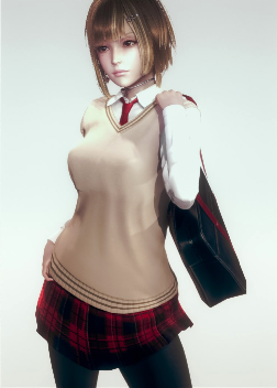 《AI少女》金色短發(fā)叛逆女高中生MOD