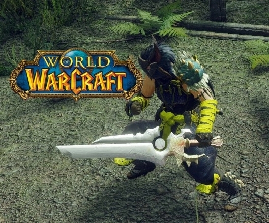 《怪物獵人：崛起》魔獸世界薩拉邁恩片手劍MOD