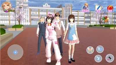 櫻花校園粉色少女