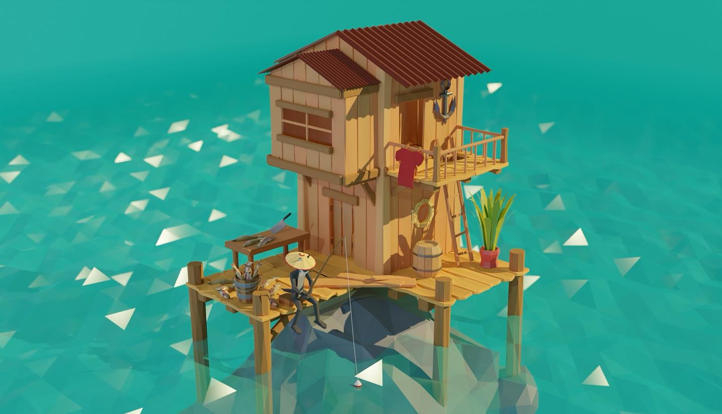 《Wallpaper Engine》清新風(fēng)3D海上釣魚小屋動(dòng)態(tài)壁紙