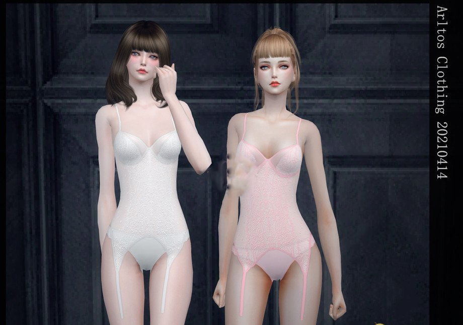 《模擬人生4》性感蕾絲吊帶內衣MOD