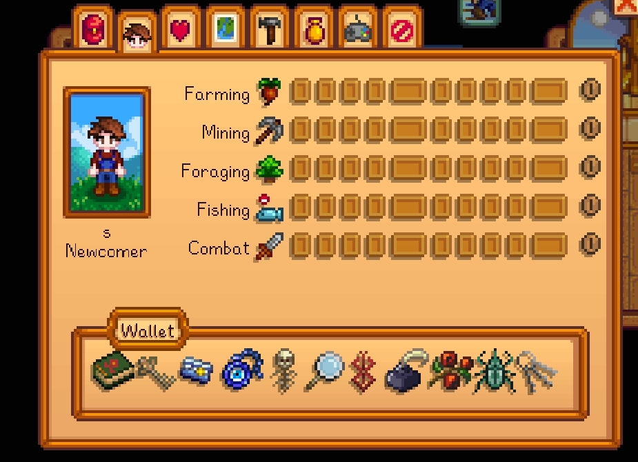 《星露谷物語》錢包重要物品美化MOD