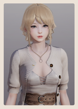《AI少女》金色短發(fā)白色毛衣外套優(yōu)雅性感小姐姐MOD