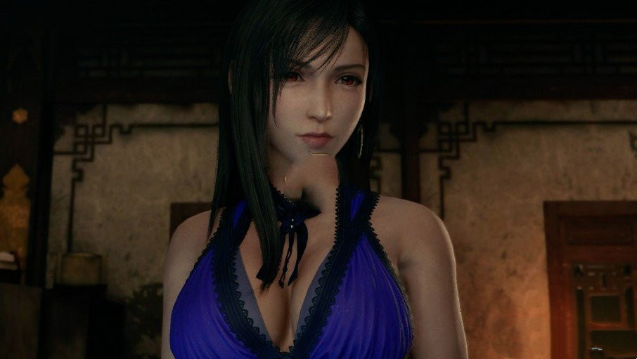 《最終幻想7：重制版》紫色禮服蒂法MOD