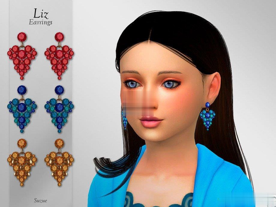 《模擬人生4》兒童的水晶葡萄耳環MOD