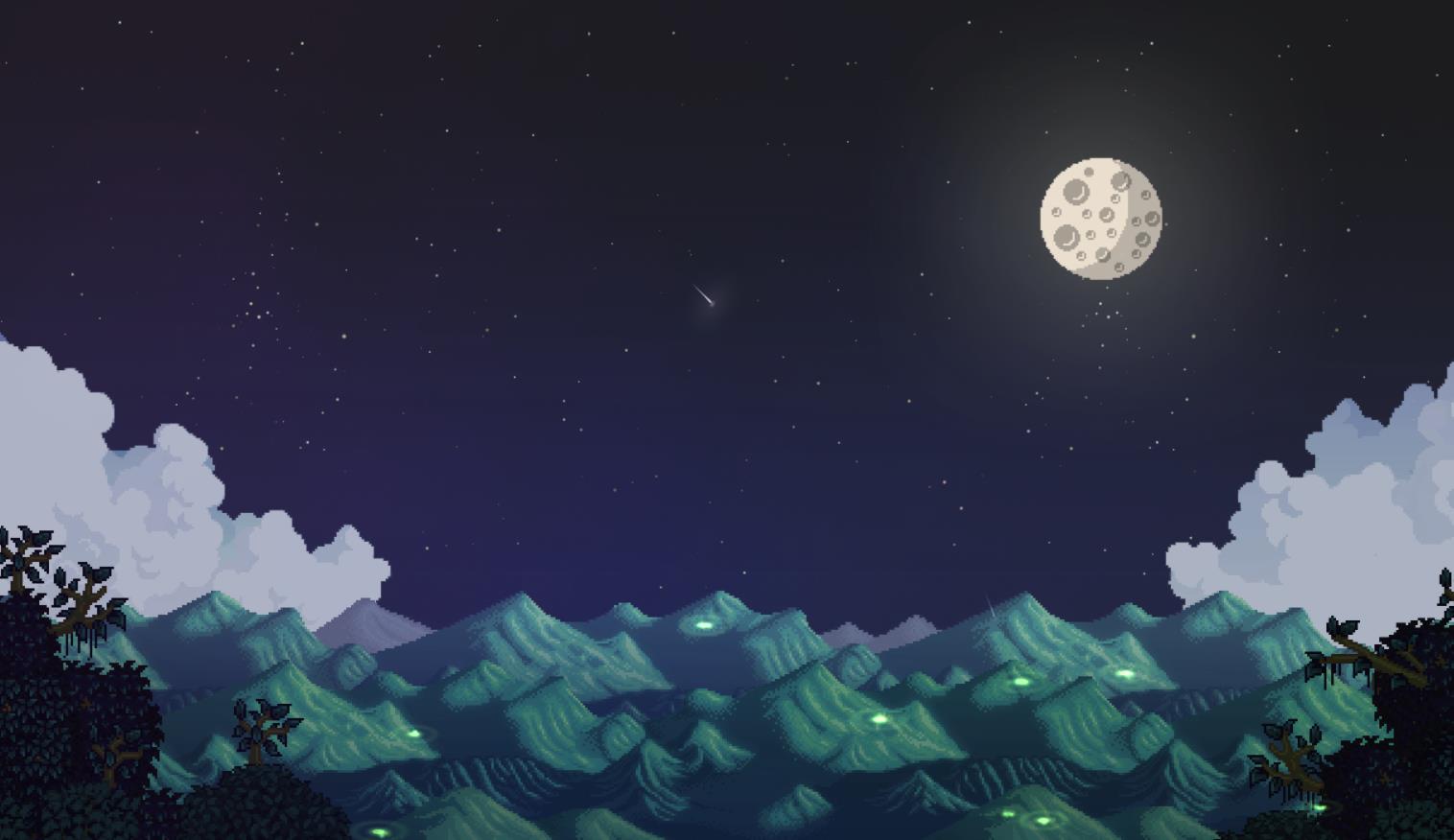 《Wallpaper Engine》星露谷物語夜晚背景動態壁紙