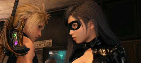《最終幻想7：重制版》蒂法清純素顏緊身黑衣魅力特工MOD