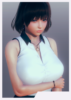 《AI少女》黑色短發無袖襯衫誘人身材御姐MOD