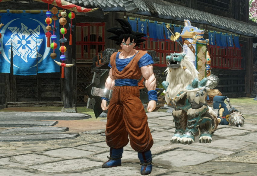 《怪物獵人崛起：曙光》龍珠孫悟空黑帶套裝MOD