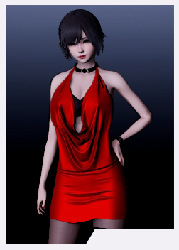 《AI少女》黑發紅裙生化女主角艾達王MOD