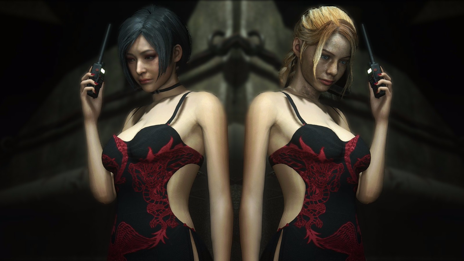 《生化危機2：重制版》清涼豐滿綠繩粉膠內衣MOD