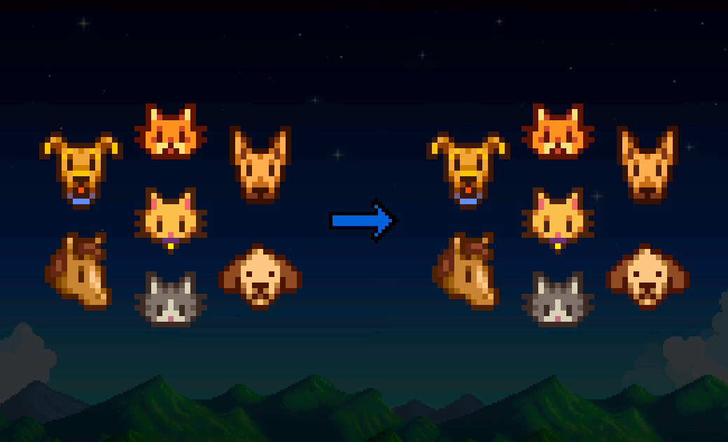 《星露谷物語》動態寵物UI圖標MOD