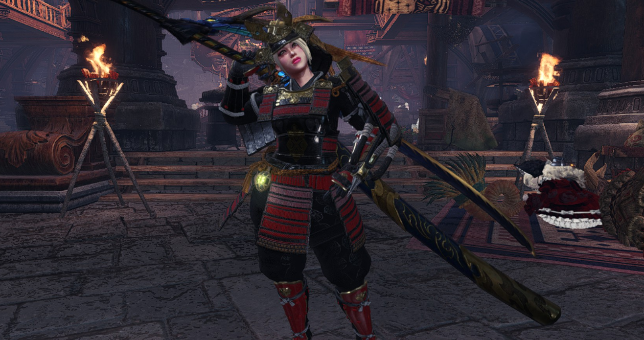 《怪物獵人世界：冰原》輕巧修身的女性武士鎧甲MOD