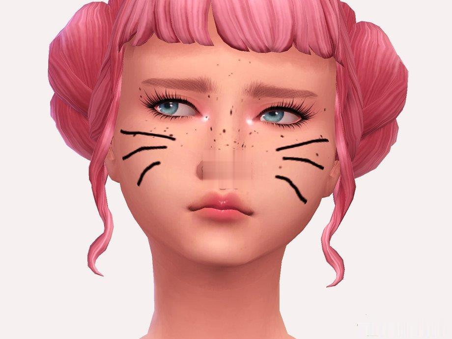 《模擬人生4》可愛貓咪臉部裝飾MOD
