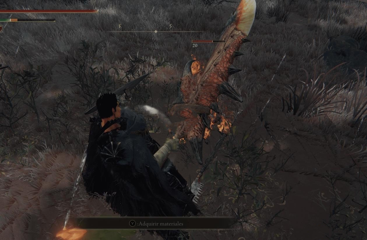 《艾爾登法環》怪物獵人雄火龍大劍MOD