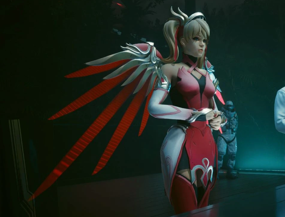 《賽博朋克2077》粉紅天使替換荒坂花子MOD[支持v2.1]