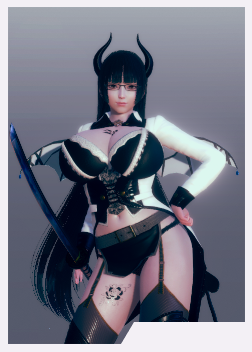 《AI少女》性感黑色長發持刀魅魔大姐姐MOD