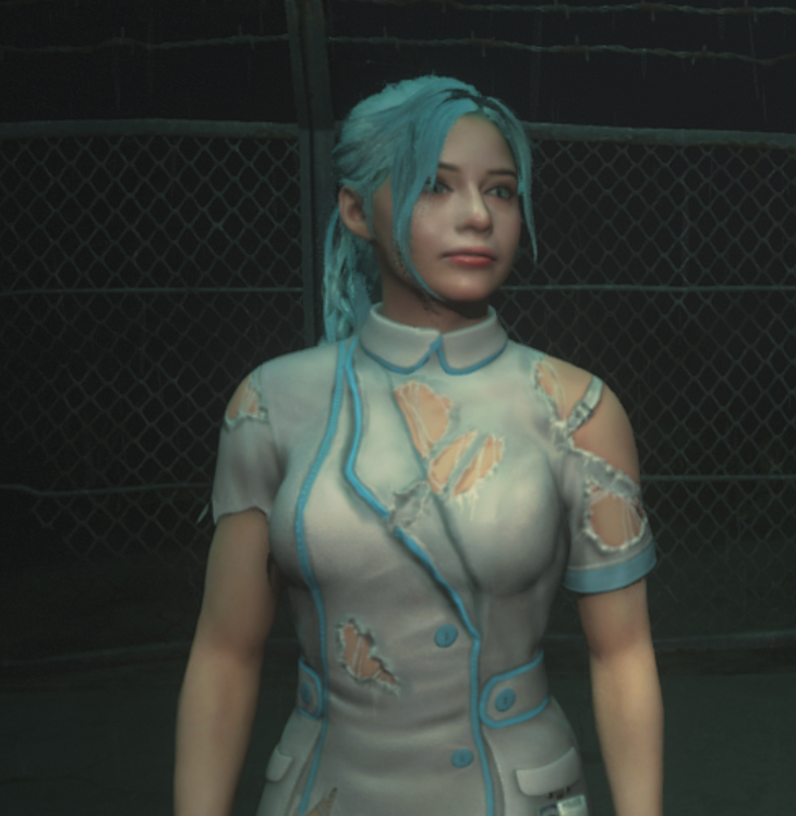 《生化危機2：重制版》克萊爾藍發破損護士裝MOD