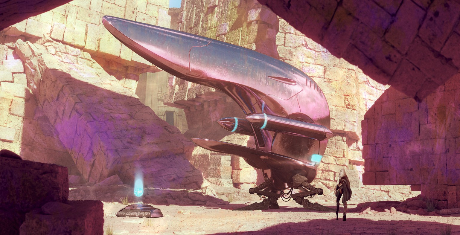 《Wallpaper Engine》沙漠飛船動態壁紙