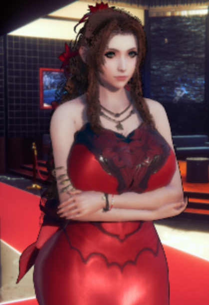 《AI少女》最終幻想愛麗絲性感身材紅色禮裙MOD